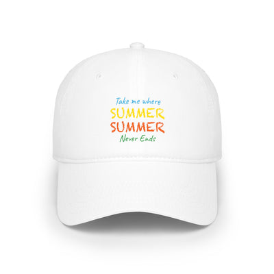 Take Me Where Summer Never Ends Baseball Cap — Casual Beach Hat